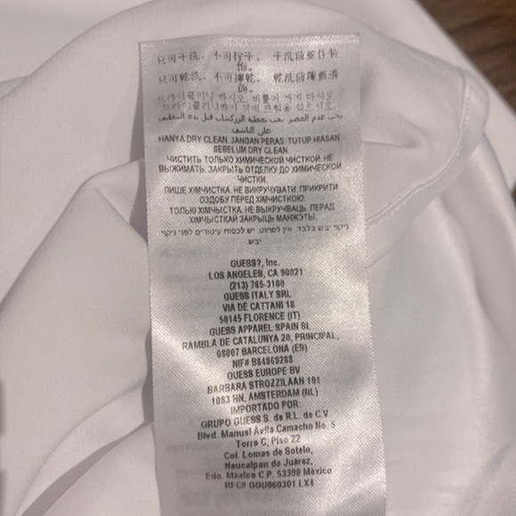 Marciano tuxedo dress white v neckline Size 10 - Picture 11 of 14